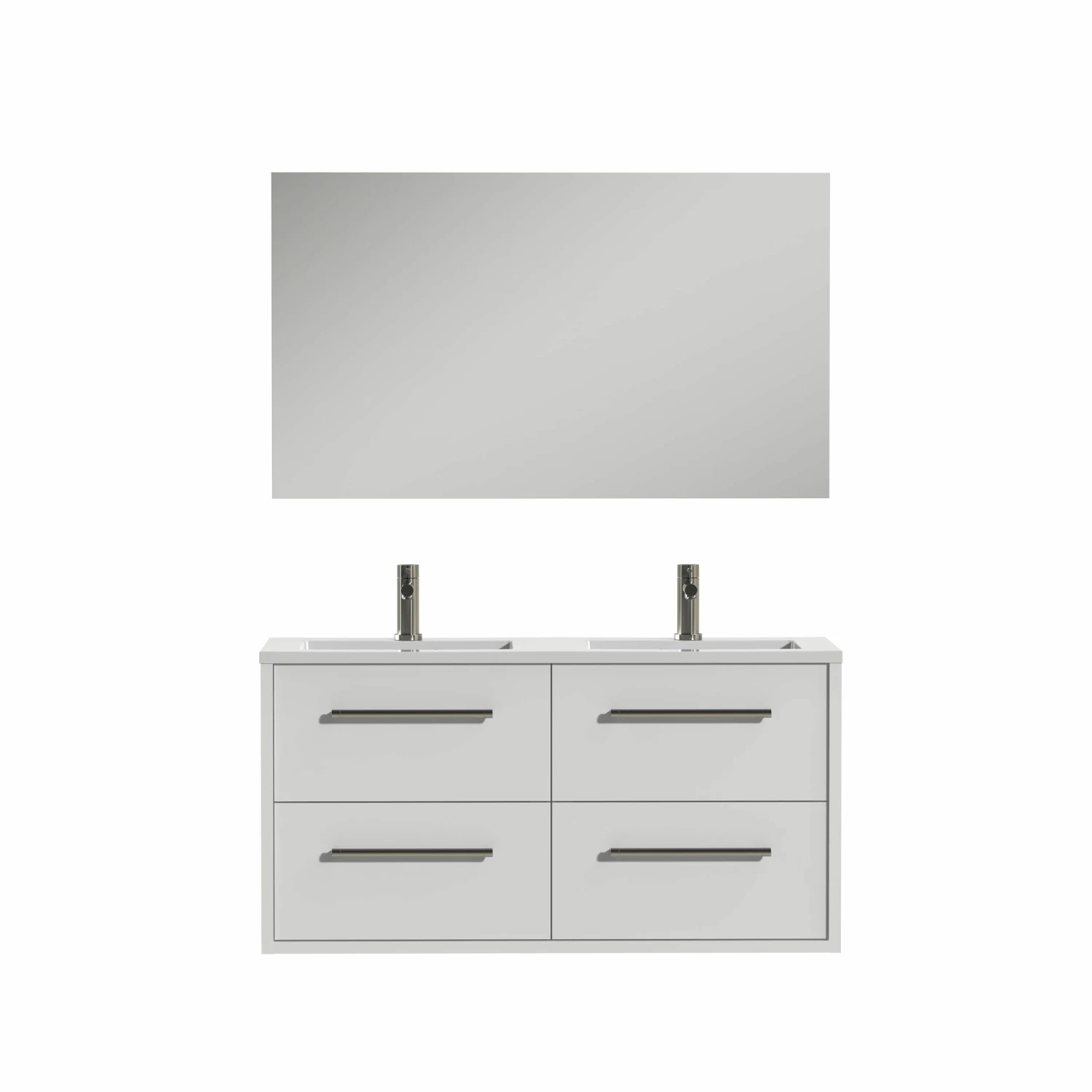 Tiger Boston Badmeubelset Incl Spiegel En Witte Wastafel 120cm Wit